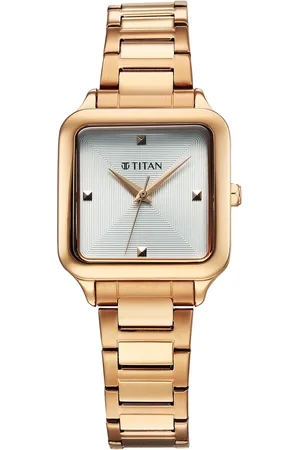 Titan Horizon Quartz Analog White Dial Stainless Steel Strap Watch For Women