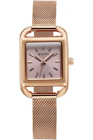 Titan Horizon Quartz Analog Pink Dial Stainless Steel Strap Watch For Women