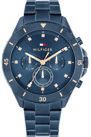 Tommy Hilfiger Multifunction Blue Dial Blue Color Stainless Steel Strap Watch For Women