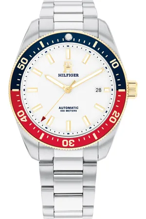 Tommy Hilfiger Automatic White Dial Silver Color Stainless Steel Strap Watch For Men