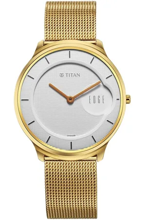 Titan Edge Slim Stainless Steel Strap White Dial Analog Watch for Men