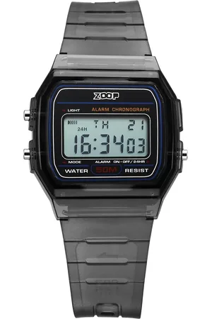 Titan By Titan Clear Series Digital Dial Black Plastic Strap Watch For Kids