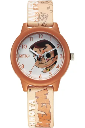 Titan By Titan Chhota Bheem Quartz Analog White Dial Multicoloured Plastic Strap Watch For Kids