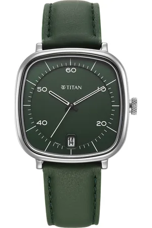 Titan Neo Curve Quartz Analog with Date Green Dial Stainless Steel Strap Watch For Men
