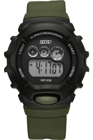 Titan Pop Colour Digital Black Dial Green Plastic Strap Watch For Kids