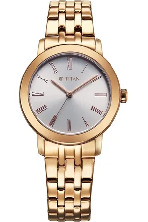 Titan Workmode Quartz Analog Silver sunray dial Dial Stainless Steel Strap Watch For Women