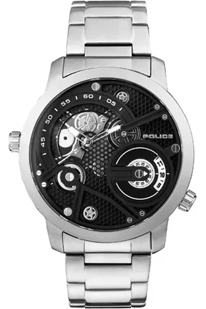 Police Quartz Analog Black Dial Metal Strap Watch for Men