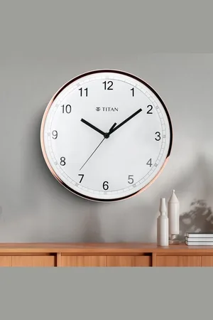 Titan Metallic Luxurious 30.4 cm Wall Clock with Crystal-Clear Domed Glass