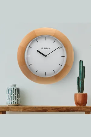 Titan Wooden Wall Clock with Domed Glass - 32.3 cm x 32.3 cm (Medium)