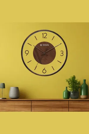 Titan Glass-Wood Fusion Wall Clock