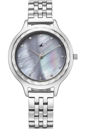 Fastrack Stunners X Quartz Analog Purple Dial Stainless Steel Strap Watch For Girls