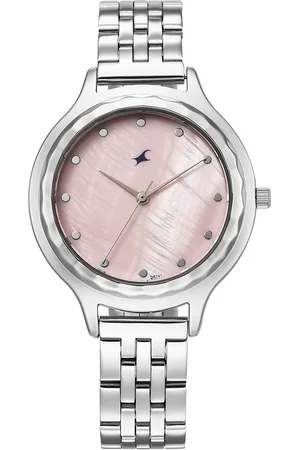 Fastrack Stunners X Quartz Analog Pink Dial Stainless Steel Strap Watch For Girls