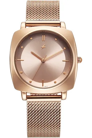 Fastrack Stunners X Quartz Analog Rose Gold Dial Stainless Steel Strap Watch For Girls