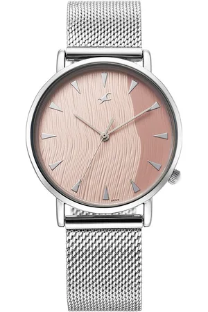 Fastrack Stunners X Quartz Analog Pink Dial Stainless Steel Strap Watch For Girls