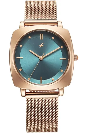 Fastrack Stunners X Quartz Analog Green Dial Stainless Steel Strap Watch For Girls