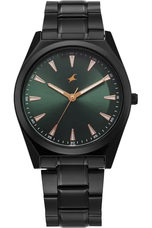 Fastrack Stunners X Quartz Analog Green Dial Stainless Steel Strap Watch For Guys