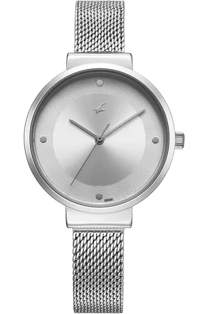 Fastrack Stunners X Quartz Analog Silver Dial Stainless Steel Strap Watch For Girls
