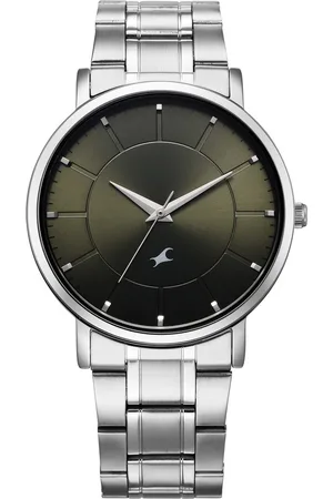 Fastrack Stunners X Quartz Analog Green Dial Stainless Steel Strap Watch For Guys