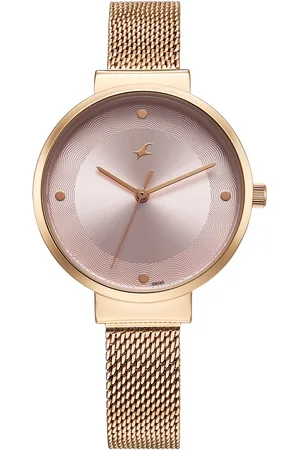 Fastrack Stunners X Quartz Analog Pink Dial Stainless Steel Strap Watch For Girls