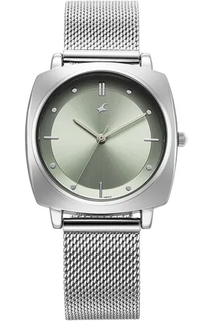Fastrack Stunners X Quartz Analog Green Dial Stainless Steel Strap Watch For Girls
