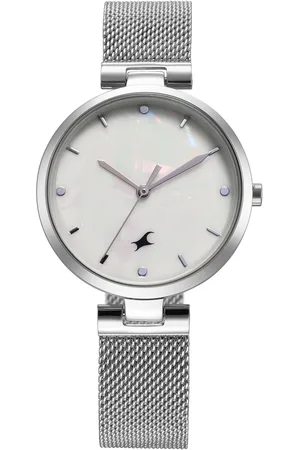 Fastrack Stunners X Quartz Analog Mother Of Pearl Dial Stainless Steel Strap Watch For Girls