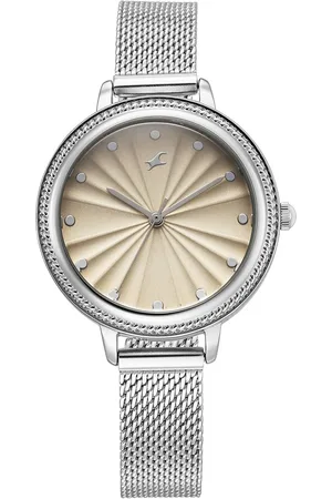 Fastrack Stunners X Quartz Analog Ivory Dial Stainless Steel Strap Watch For Girls