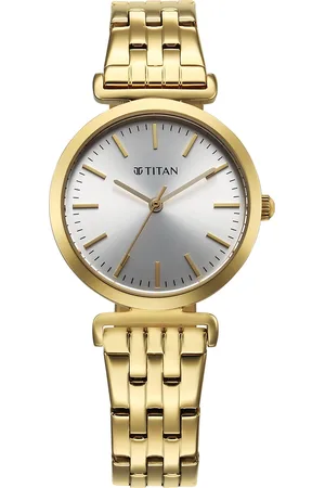 Titan Workmode Quartz Analog Silver Dial Stainless Steel Strap Watch For Women