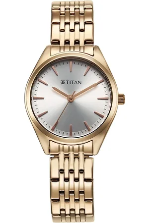 Titan Workmode Quartz Analog Silver Dial Stainless Steel Strap Watch For Women