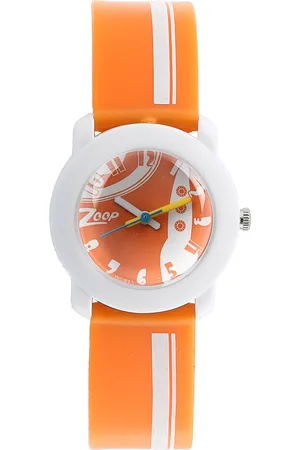 Titan By Titan Quartz Analog Orange Dial Plastic Strap Watch for Kids