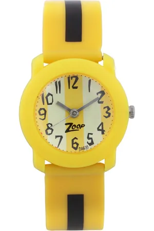 Titan By Titan Quartz Analog Yellow Dial PU Strap Watch for Kids
