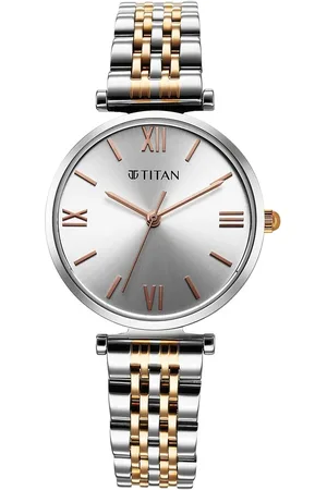Titan Workmode Quartz Analog Silver Dial Metal Strap watch For Women