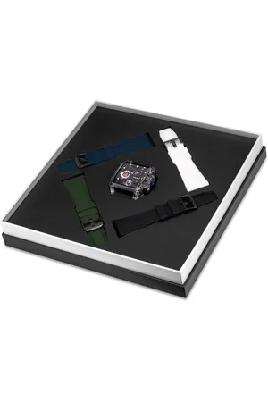Police Quartz Chronograph Black Dial Multicoloured Color Silicone Strap Watch For Men
