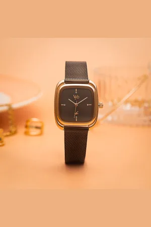 Fastrack Vyb Minimalist By Quartz Analog Black Dial Metal Strap Watch For Girls