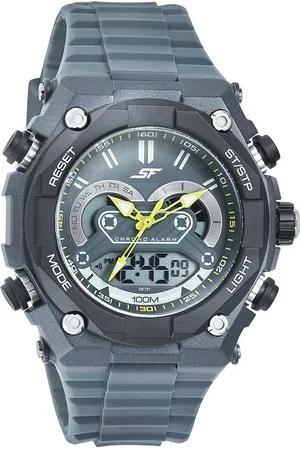 SF Quartz Analog Digital Grey Dial Watch for Men