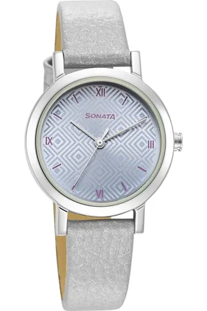 Sonata Ladies Essentials Blue Dial Leather Strap Watch for Women