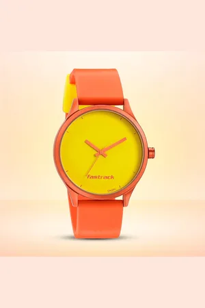 Fastrack Topicals Quartz Analog Yellow Dial Silicone Strap Unisex Watch