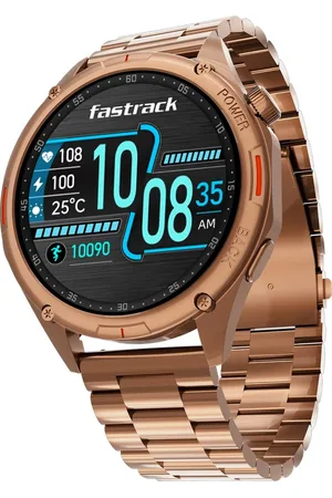 Fastrack Marvellous FX1 Unisex Smart Watch With Rose Gold Metal Strap