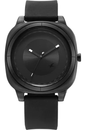 Fastrack Hype All Black Quartz Analog Black Dial With Black Silicone Strap Watch For Unisex