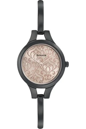 Sonata Onyx Pink Dial Women Watch With Stainless Steel Strap