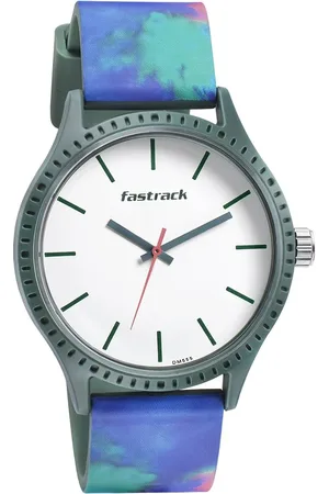 Fastrack Tie & Dye Quartz Analog White Dial Silicone Strap Watch for Guys