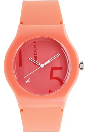 Fastrack Quartz Analog Pink Dial Silicone Strap Watch for Unisex