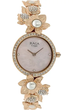 Titan Raga Aurora Mother of Pearl Dial Women Watch With Metal Strap