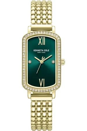 Kenneth Cole Quartz Analog Green Dial Golden Colour Stainless Steel Strap Watch For Women