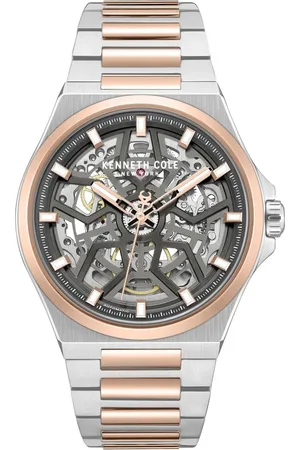 Kenneth Cole Automatic Grey Dial Two Toned Stainless Steel Strap Watch For Men
