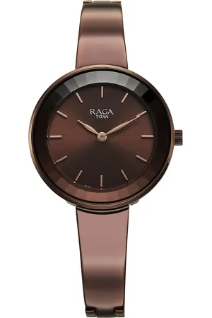 Titan Raga Showstopper Quartz Analog Brown Dial Metal Strap Watch For Women