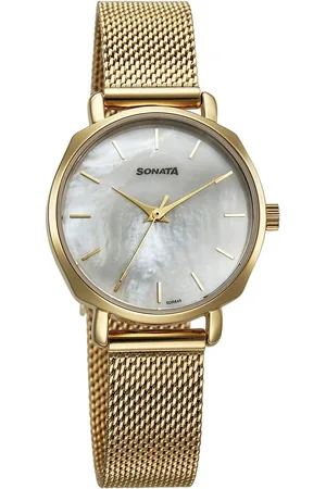 Sonata Eternia Quartz Analog Silver Dial Metal Strap Watch For Women
