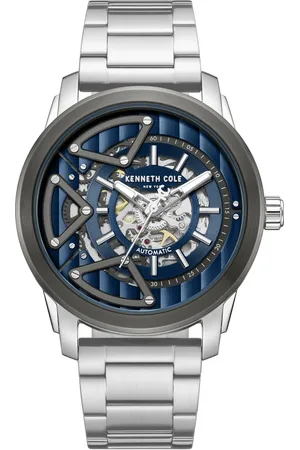 Kenneth Cole Automatic Blue Dial Silver Colour Stainless Steel Strap Watch For Men