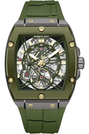 Kenneth Cole Automatic Green Dial Green Colour Silicone Strap Watch For Men