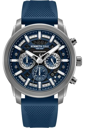 Kenneth Cole Quartz Multifunction Blue Dial Blue Colour Silicone Strap Watch For Men