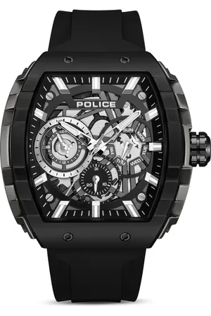 Police Quartz Multifunction Black Dial Black Colour Silicone Strap Watch For Men